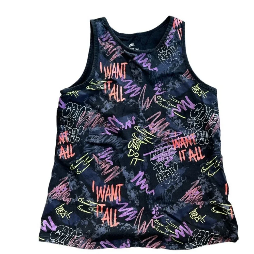 Nike pink graffiti tank and graphic Windrunner windbreaker size medium NWOT - Picture 13 of 14